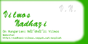 vilmos nadhazi business card